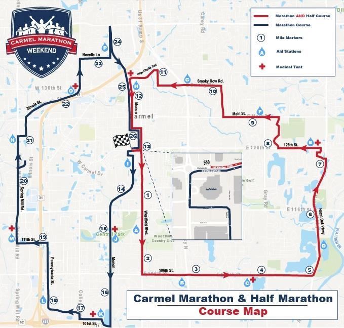 Carmel Marathon Weekend ITINERAIRE
