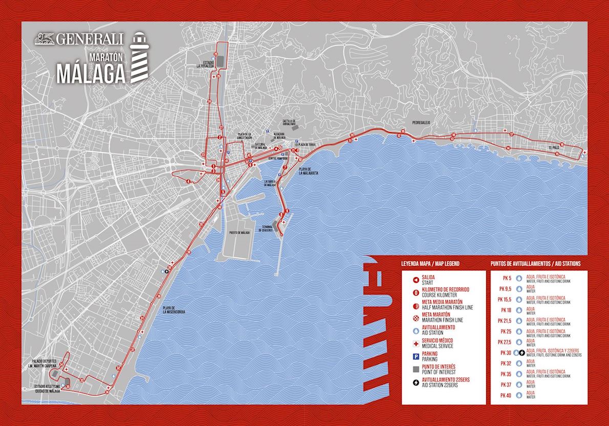 GENERALI Málaga Marathon ITINERAIRE