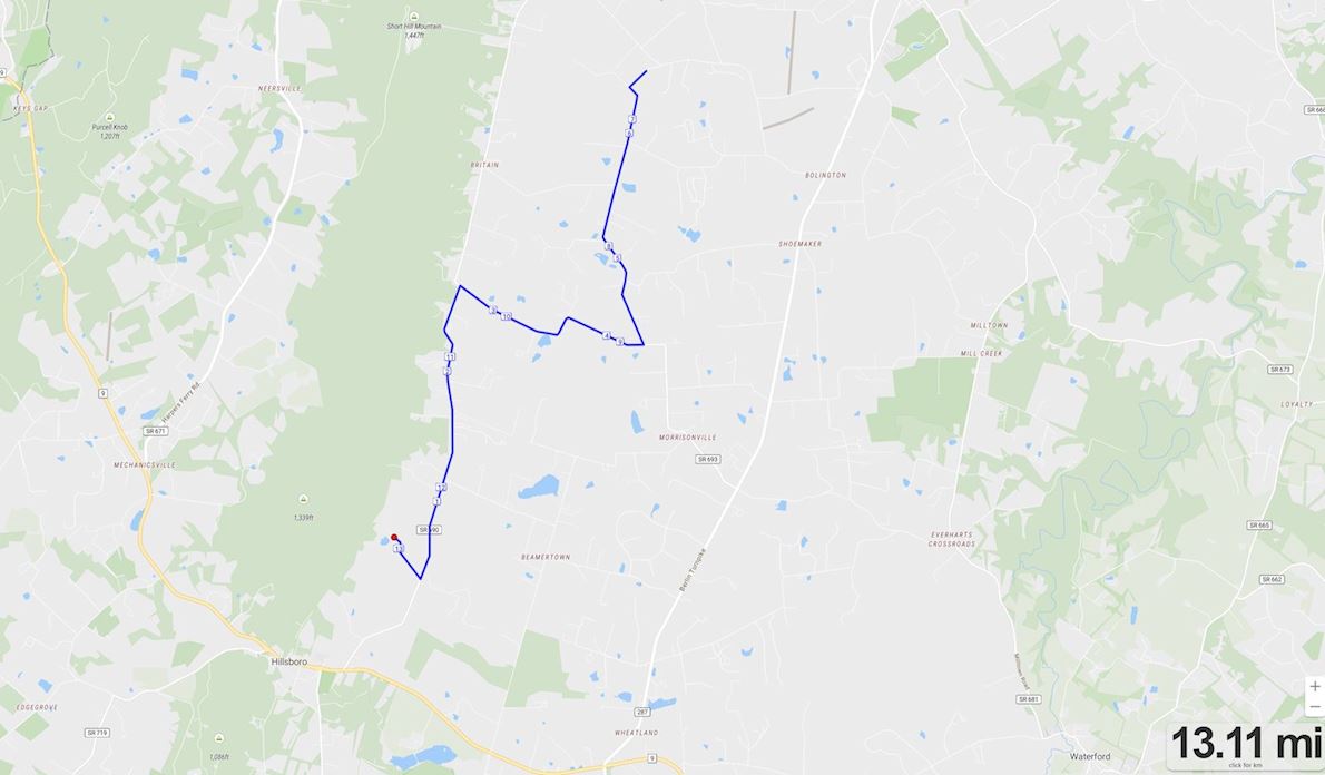 Virginia Wine Country Half Marathon ITINERAIRE